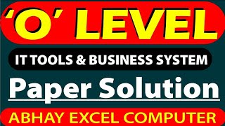 O LEVEL JAN 2020|| IT TOOLS ||Most Important Questions For O Level Exam