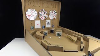 How to make a cardboard pinball - 3 balls for the best poker game