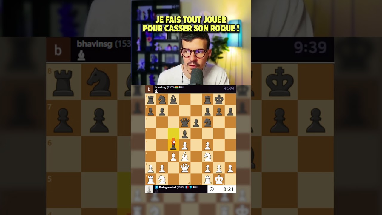 Je fais jouer toutes mes pièces pour casser son roque !