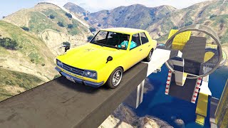 ماب التوازن المستحيل في لعبة جي تي أي 5 | GTA V Car Parkour Challenge