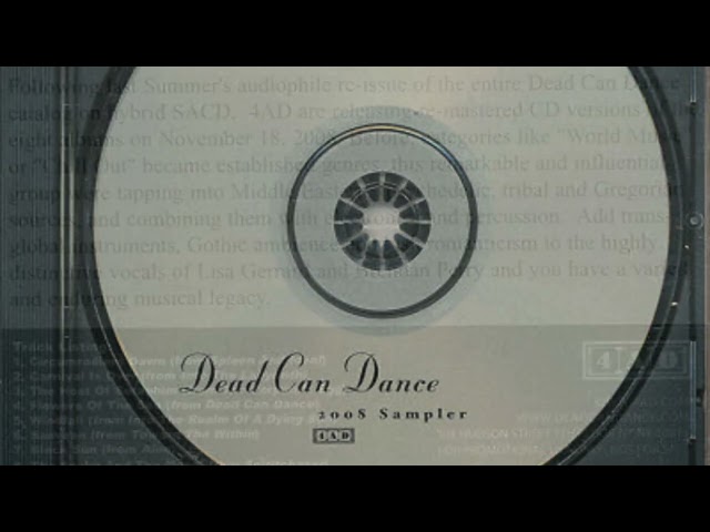 Dead Can Dance (Very Rare) 2008,  Remastered 4AD Records Promo class=