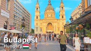 Будапешт Венгрия 🇭🇺 Прогулка по левой стороне Дуная - 2023 4K 60FPS Пешт-Сайд