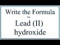 Lead(II) Hydroxide and Ionic Compounds