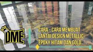 Cara Cara Membuat Lantai Design Metallic Epoxy Hitam Gold Metallic Epoxy Malaysia