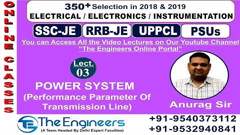 Lecture - 03    Power System    Topic - Performance Parameter of Transmission Line  (RIVISION CLASS)