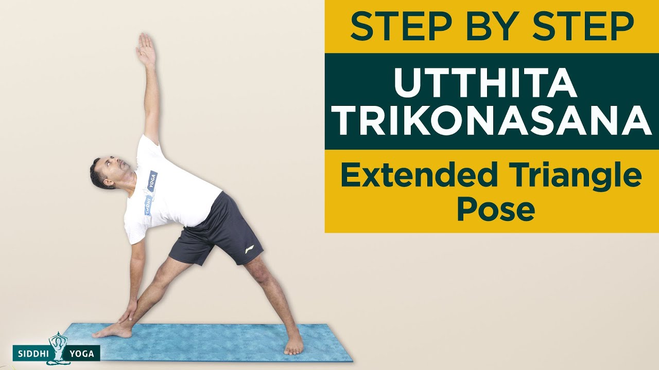 Trikonasana or triangle pose Cut Out Stock Images & Pictures - Alamy