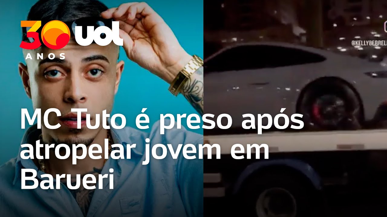 MC Tuto é preso após atropelar jovem durante gravação; vídeo mostra carro sendo retirado do local