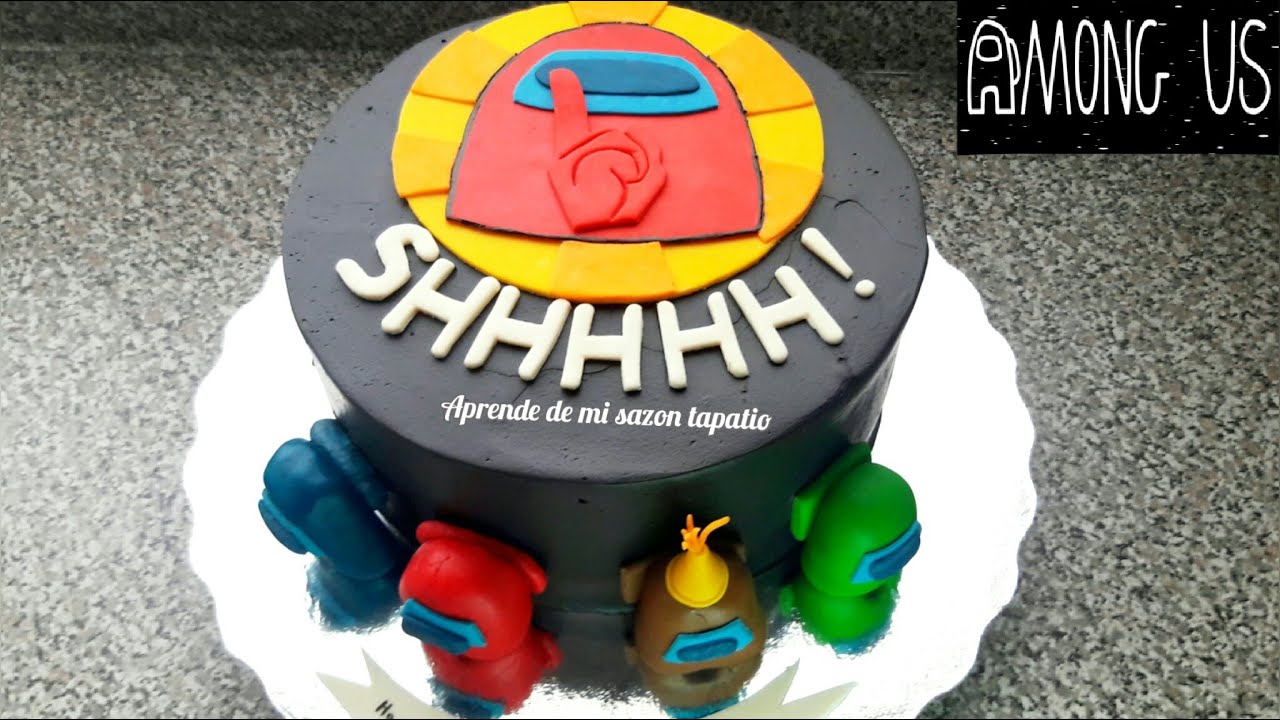 como hacer un pastel de Among Us / pastel de Among Us / Among Us cake 