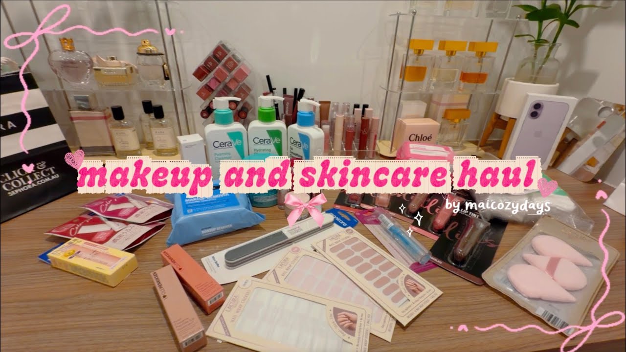 🎀Makeup & skincare haul (sephora, kmart, daiso, aldi,ole henriksen, essence + more) ⋆.ೃ࿔🌸*:･