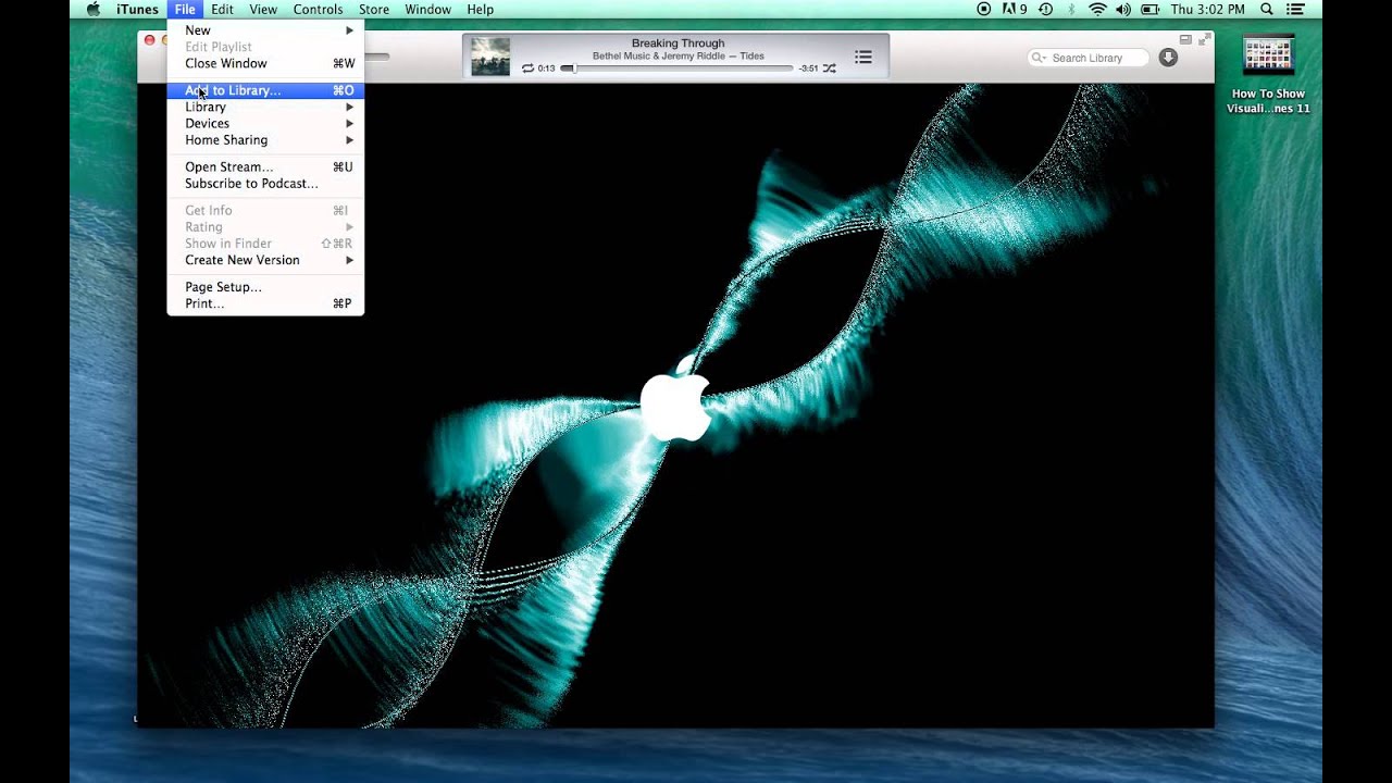 how-to-change-visualizer-effects-in-itunes-11-youtube