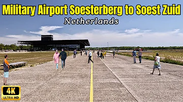 Rainy Cycling Tour: Military Airport Soesterberg to Soest Zuid, Netherlands 4K
