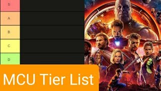 My MCU Movies Tier List