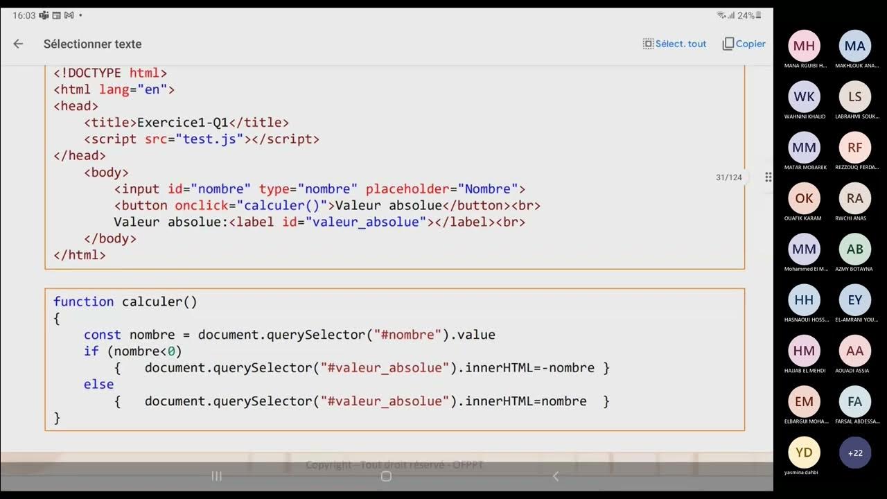 22. JavaScript: Exercice if (valeur Absolue) - YouTube