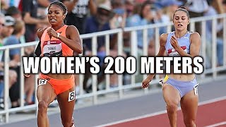 Abby Steiner Vs Gabby Thomas Womens 200 Meters - 2024 Los Angeles Grand Prix