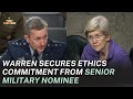 At Hearing, Warren Secures Ethics Commitment from Joint Chiefs of Staff Nominee