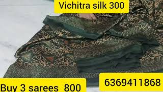 Joint Sarees Vichitra silk sarees Rs. 300? 3 sarees 800 TN free courier 6369411868 13/9/23