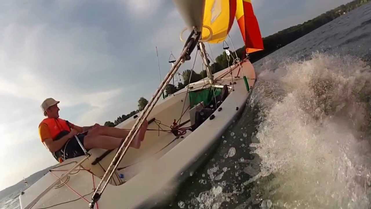 Laser 2 sailing - fast single handed (snipped) - YouTube