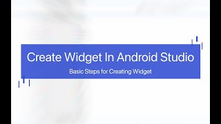 Create Application using Widget In Android Studio | How to create basic widget step by step screenshot 1