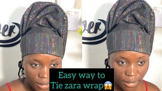 Zara cap learn easy way to tie zara cap #zara #headwrap #headwrapstyles #gele #geletutorial