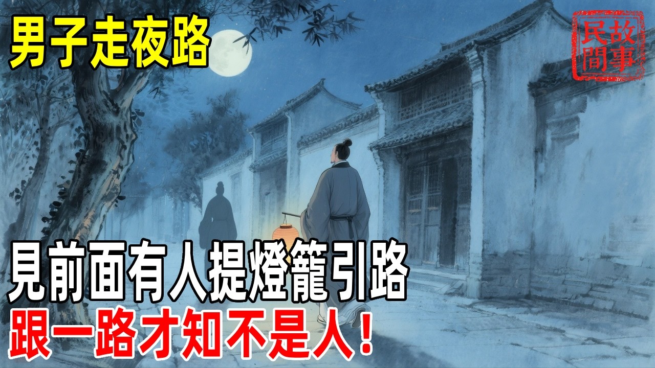 男子走夜路，見前面有人提燈籠引路，跟一路才知不是人！【壓箱底的舊事】#故事#民间故事#故事会#民間故事#故事會#温馨故事#民间传统故事