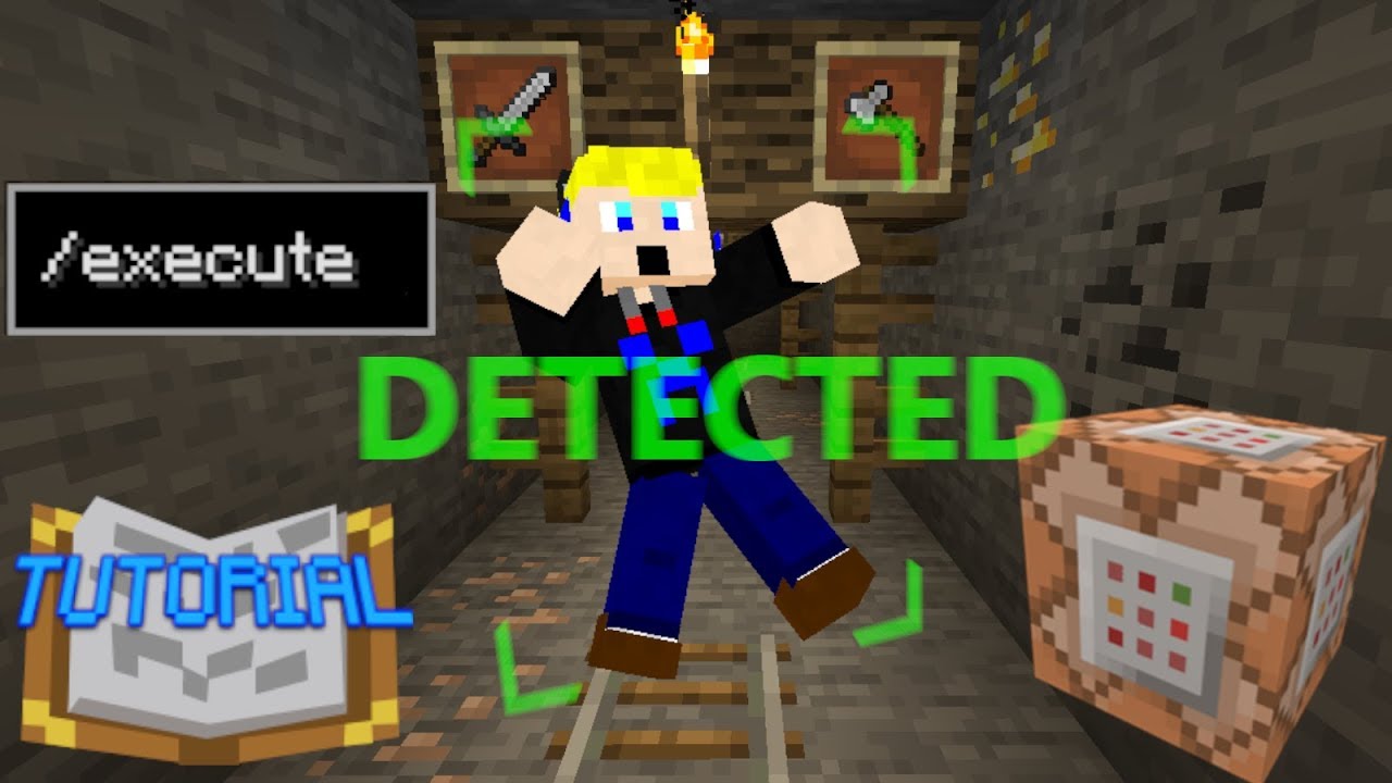 How To Detect A Player Using Command Blocks Execute Command Tutorial For 1 16 Minecraft Java Youtube
