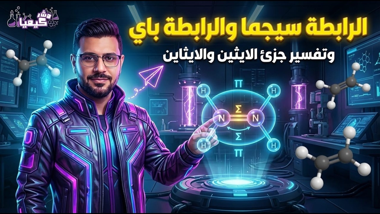 الدرس الثاني| الاوربيتالات الجزيئية (سيجما - باي) وتفسير جزئ الايثين والإيثاين #الصف_الثاني_الثانوي