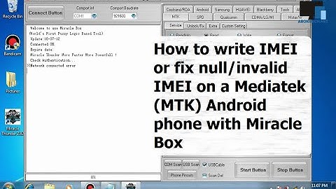 How to write IMEI or fix null/invalid IMEI on a Mediatek (MTK) Android phone with Miracle Box