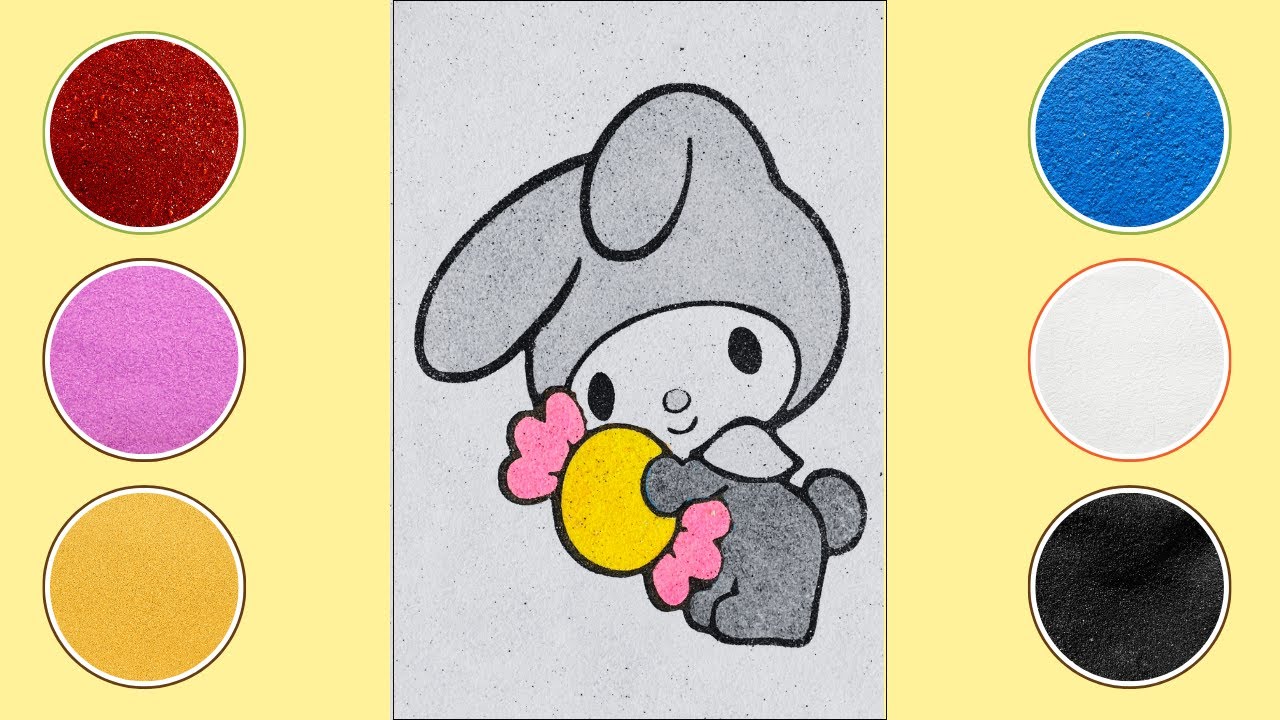 Bé Nào Cũng Thích! Tô Màu Tranh Cát My Melody 🐰🌸