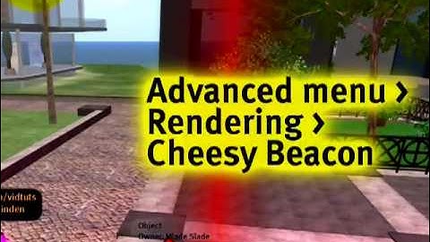 Cheesy red tracking beacon - Second Life Video TuTORial QUIC