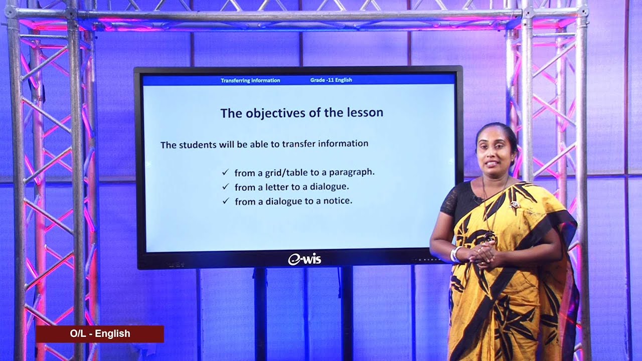 O/L English Language - Transferring Information - Lesson 50