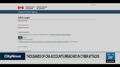 Thousands of CRA accounts breached in cyber attack
