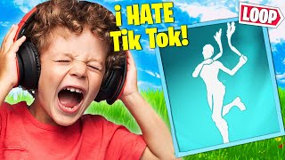 Trolling ANGRY Kid with *NEW* Frolic TikTok EMOTE! (RAGE)