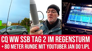 CQ WW SSB Tag 2 - Portable im Regensturm - 80 Meter Runde mit DO1JPL #afu #contest #hamradio