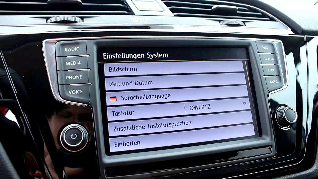 08 Vw Touran Infotainmentsystem Die Einstellungen Setup Bilder Youtube
