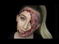 Stapled On Face | GORY HALLOWEEN MAKEUP TUTORIAL