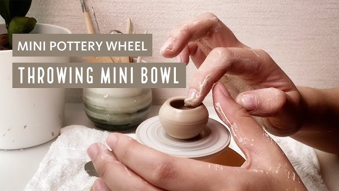How to make a mini vase on a mini pottery wheel 