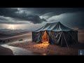 Rainstorm in the Desert Tent ⎯ Relaxing Thunder, Cozy Glow & Nature Sounds for Deep Sleep