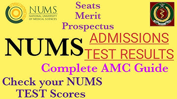 AMC Admissions | NUMS Results | CMH | NUMS Application Process | @educationandhappiness