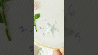 How to embroider a five-pointed star snowflake? #embroiderydesign #embroiderytechniques #pattern