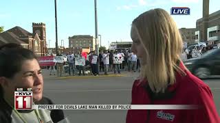 News   Protest For Devils Lake Man Killed By Police   600PM Update