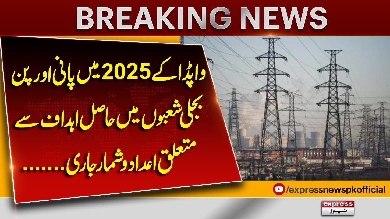 WAPDA Releases 2025 Stats on Achievements in Water and Hydropower Sectors | Pakistan News