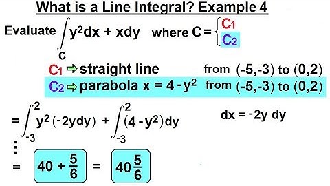 Calculus 3: Line Integrals (15 of 44) What is a Line Integral? y^2dx+xdy Example 4