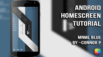 mnml blue (by ~Connor P) -  Android Homescreen Tutorial