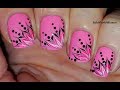 MANDALA Inspired PINK DRY MARBLE NAIL ART