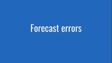 3.10: Forecast errors