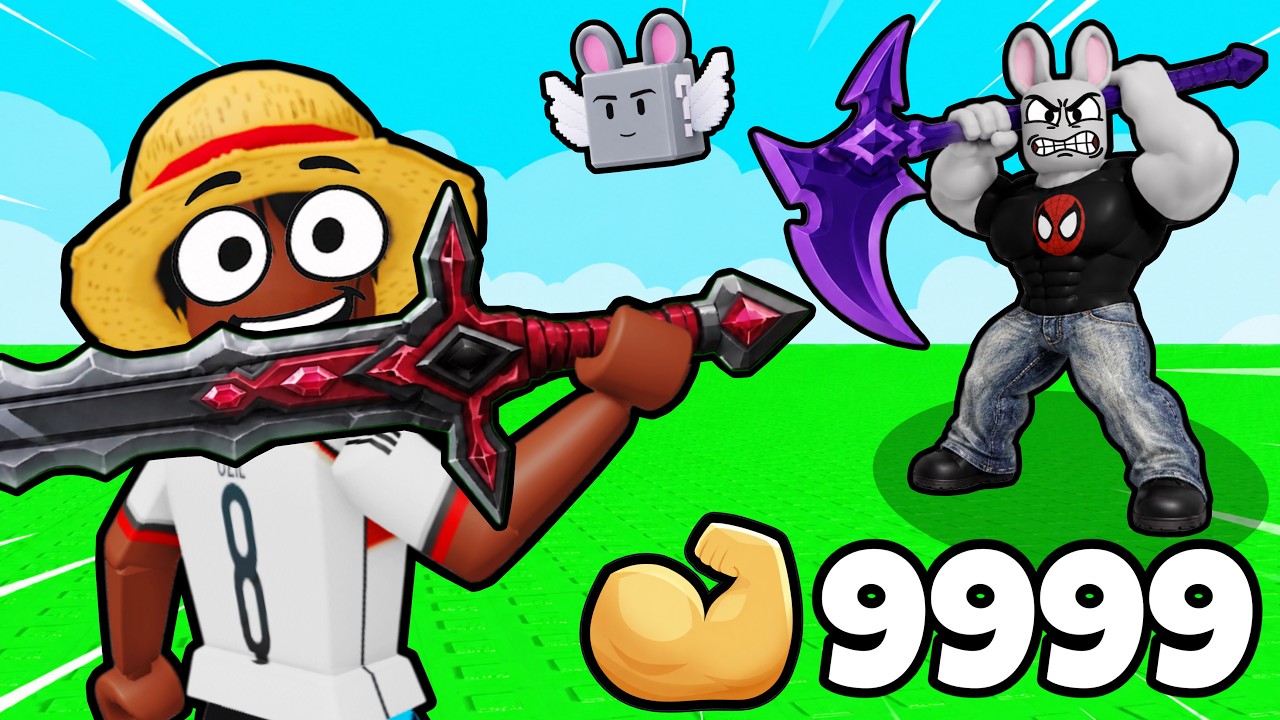 DE 1 A 9999 DE FORÇA PARA PEGAR LUCKY BLOCKS RARAS com O LARRYZINHO!