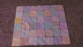 Learn how to make a cute and easy baby quilt step by step. 5" squares from yardage: -1/4 yard = 8 - 5" squares -1 fat quarter = 12 - 5