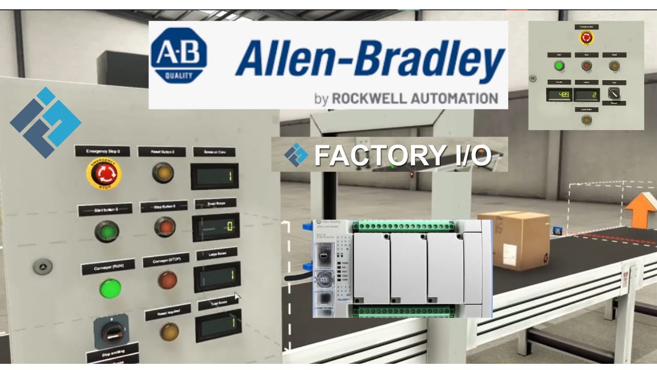 Allen Bradley PLC Box Counting with Factory IO #electricalengineering # ...