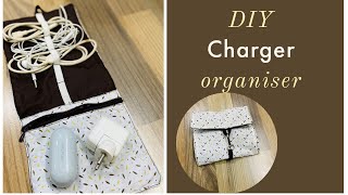 How to sew a homemade charger organiser|cable||cord||phone accessories organiser||charging cable bag