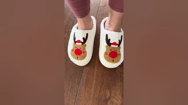 Cozy christmas reindeer slippers for $13! perfect gift idea